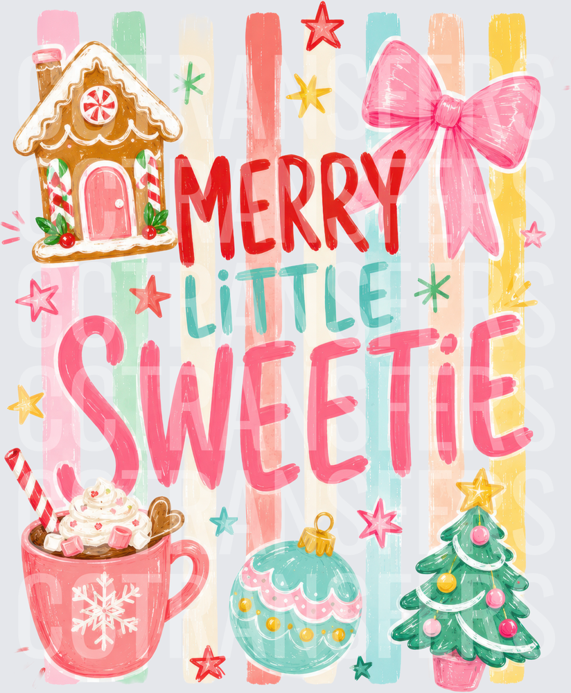 Merry Little Sweetie Pastel Christmas Holiday (DTF)