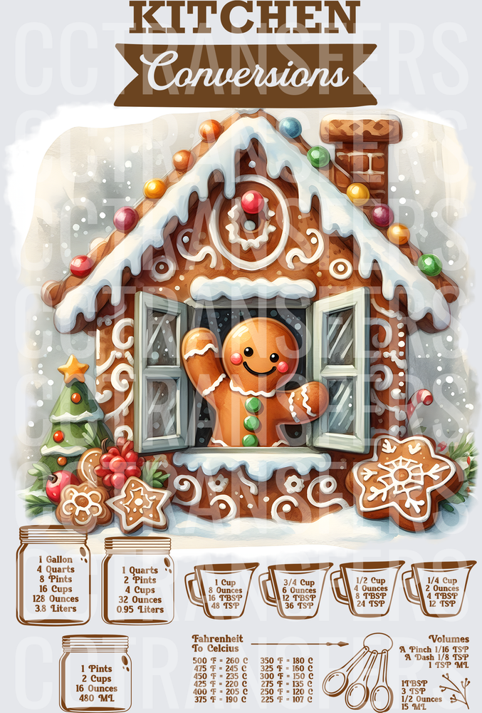 Kitchen Conversions Gingerbread House Cookie Man (DTF)