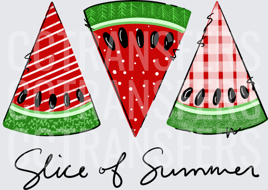 Slice of Summer Patterned Watermelon Trio (DTF)