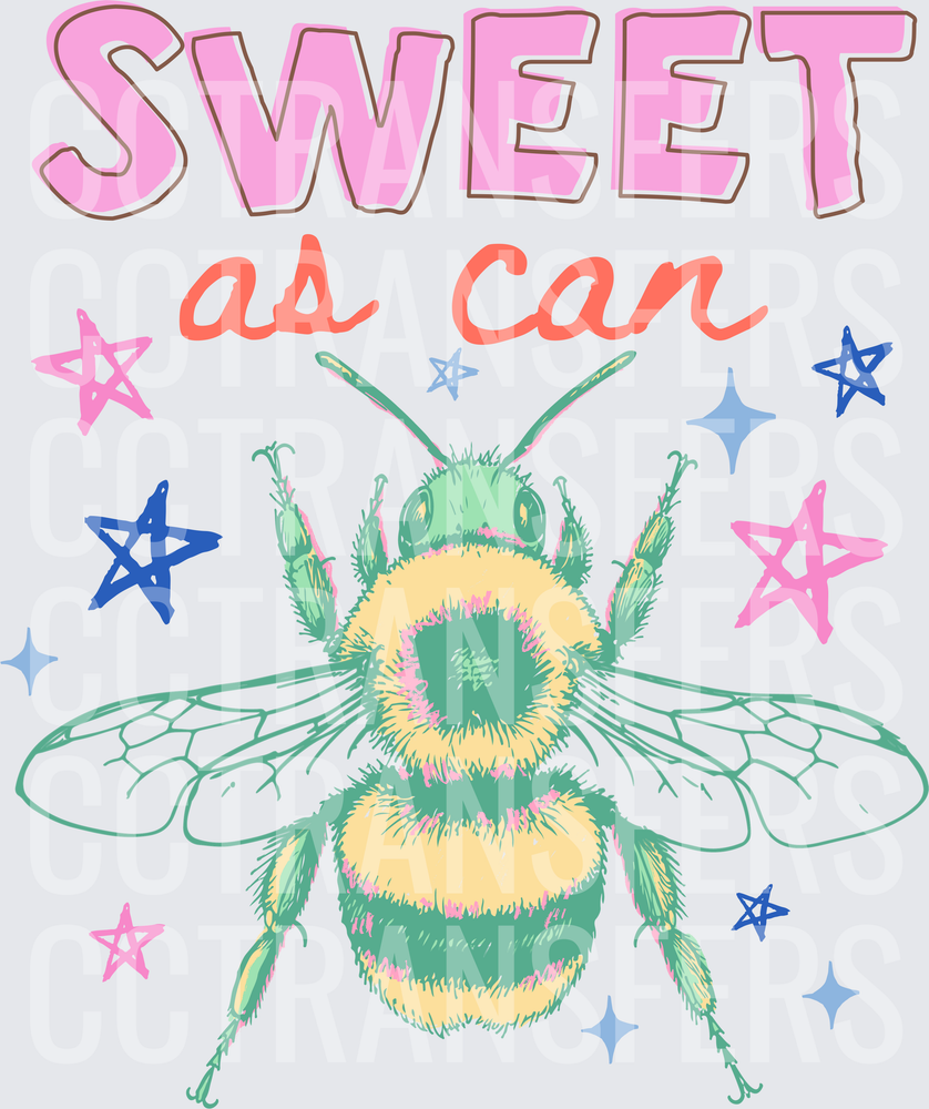 Sweet As Can Bumblebee with Stars (DTF)