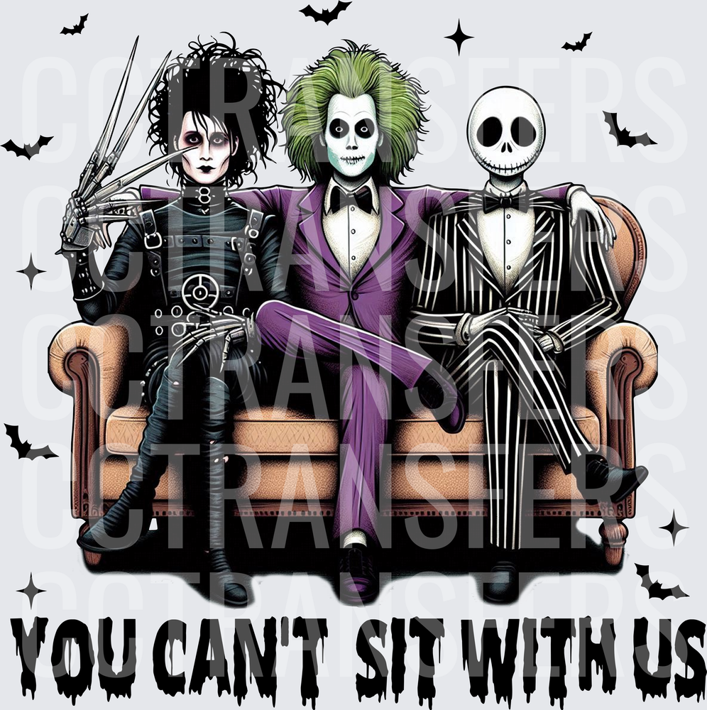 You Can't Sit With Us Horror Icons on Couch (DTF)