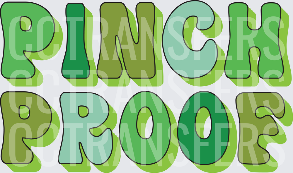 Pinch Proof Bold Bubble Letter St. Patrick's Day (DTF)