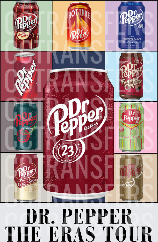 Soda Can Collection Eras Tour Collage (DTF)