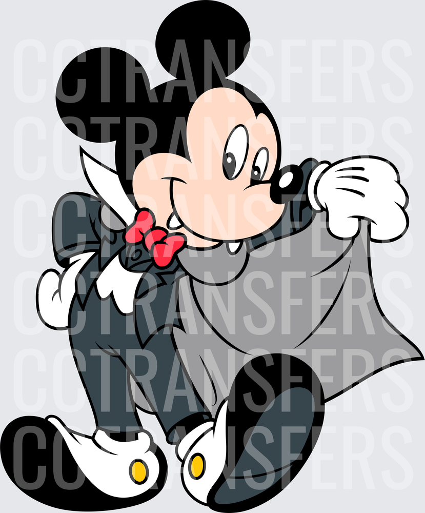 Cartoon Mouse Vampire Halloween Costume Cape (DTF)