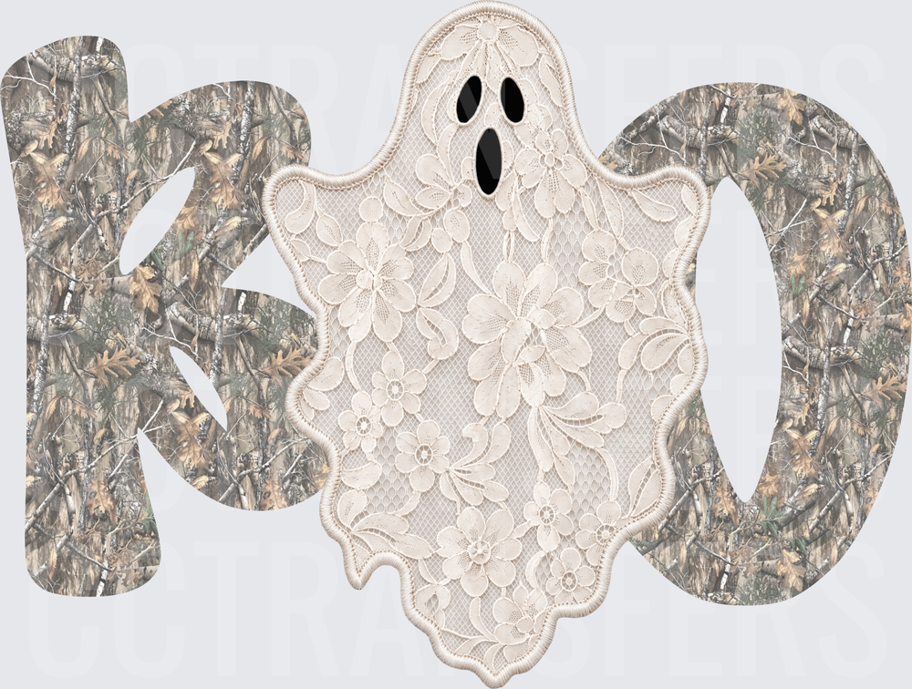Camo BOO Lace Ghost Halloween (DTF)