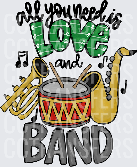 All You Need Is Love And Band Marching Instruments (DTF)