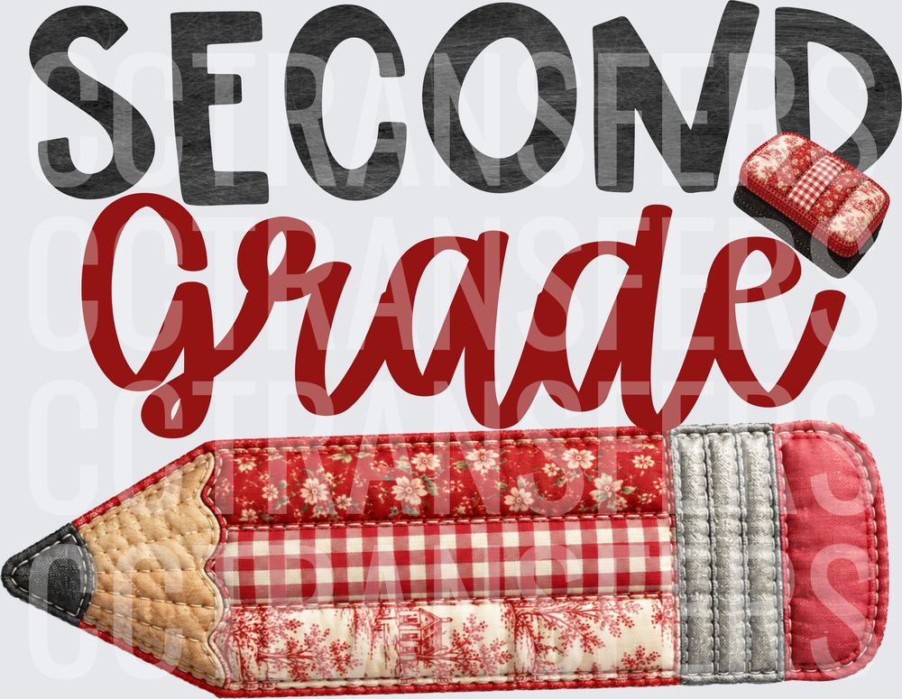 Second Grade Quilted Patchwork Pencil (DTF)