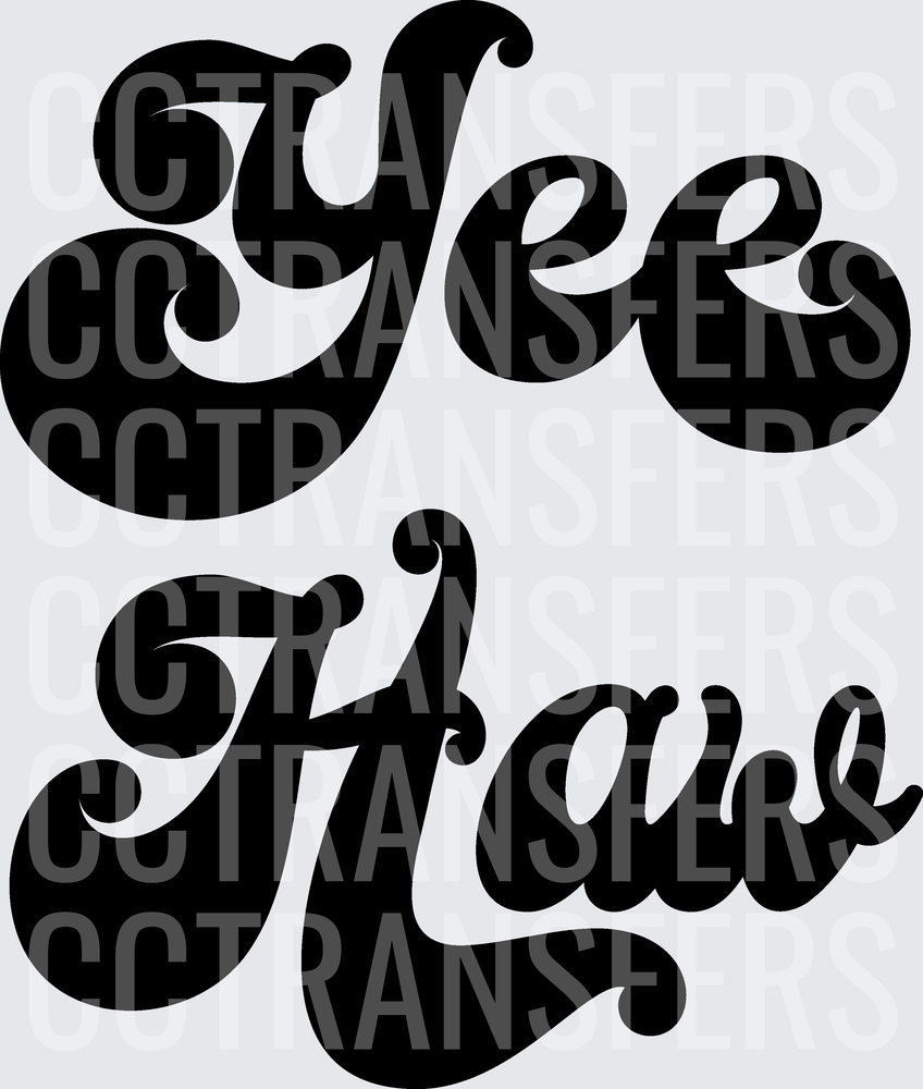 Yee Haw Retro Groovy Bold Script (DTF)