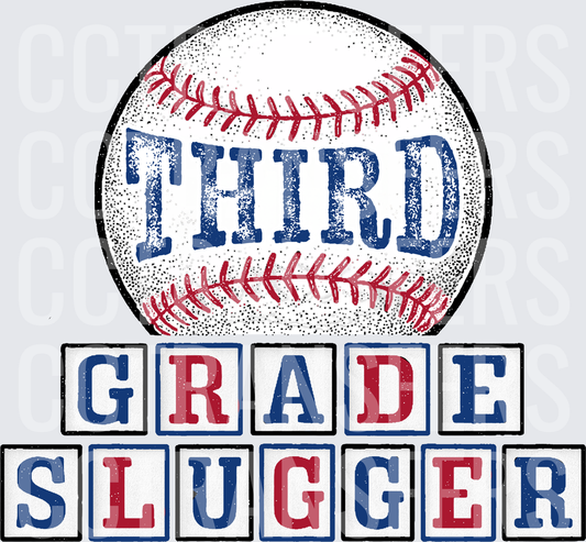 Third Grade Slugger Vintage Baseball (DTF)