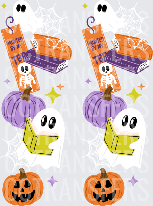 Haunted By My TBR Reading Ghost Halloween (DTF)