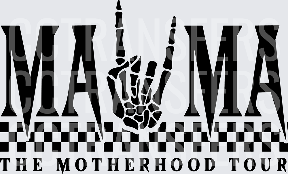 Mama The Motherhood Tour Skeleton Rock Hand Checkered (DTF)