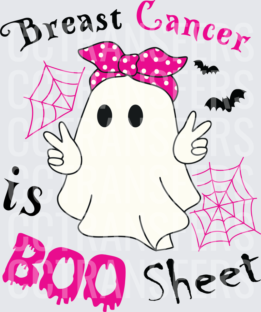 Breast Cancer Is Boo Sheet Ghost Pink Bow Halloween (DTF)