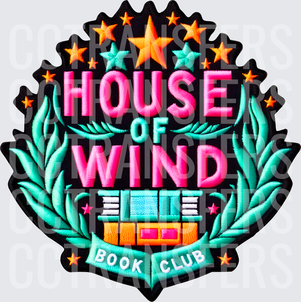 House of Wind Book Club Embroidered Badge (DTF)