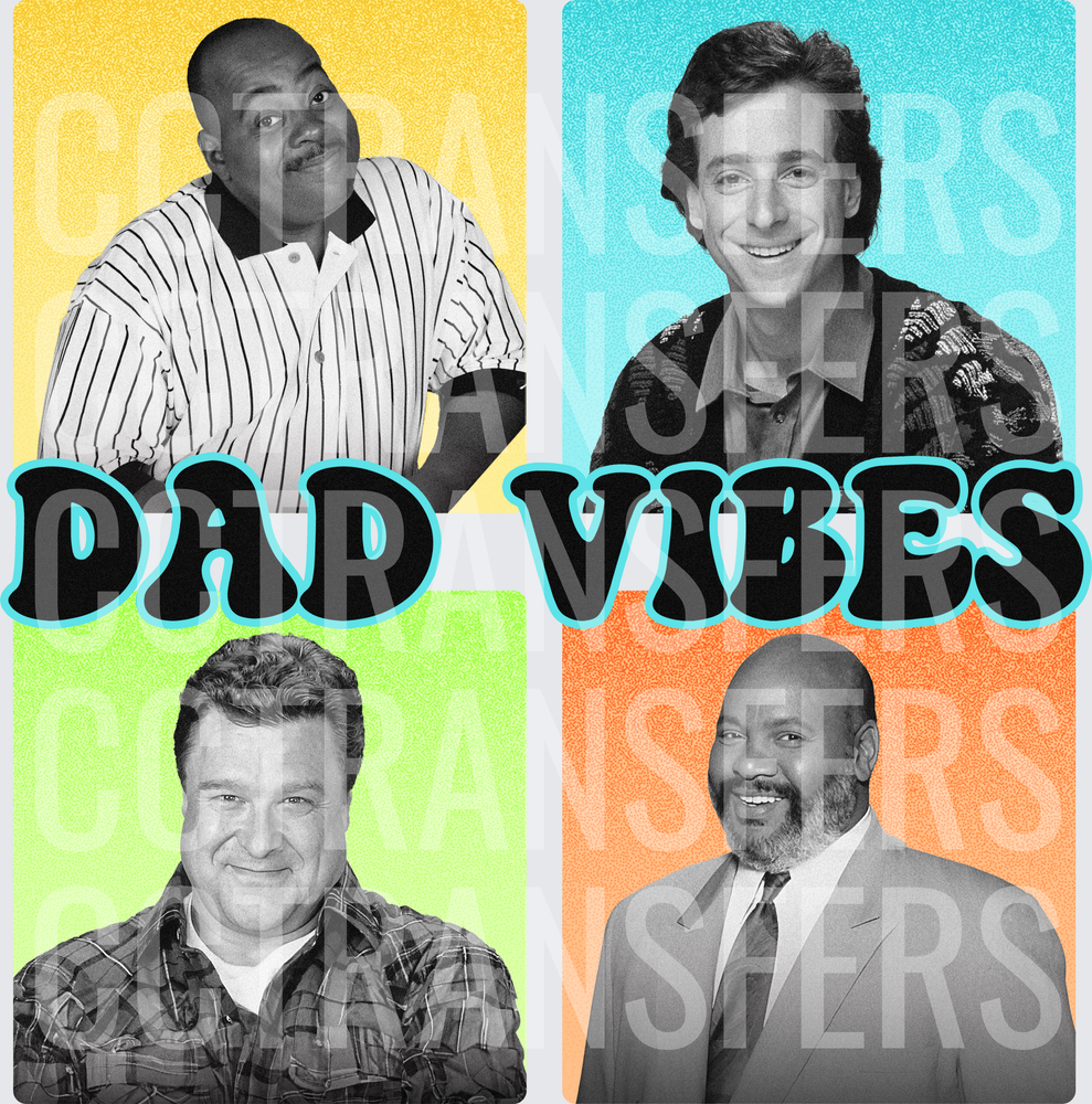 Dad Vibes Classic TV Dads Retro Collage (DTF)