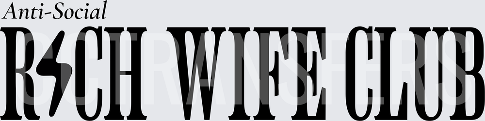 Anti-Social Rich Wife Club Bold Serif Text (DTF)