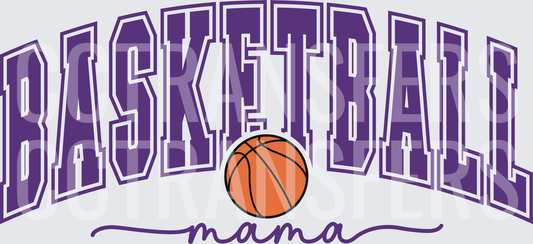 Purple Arched Basketball Mama Script Design (DTF)