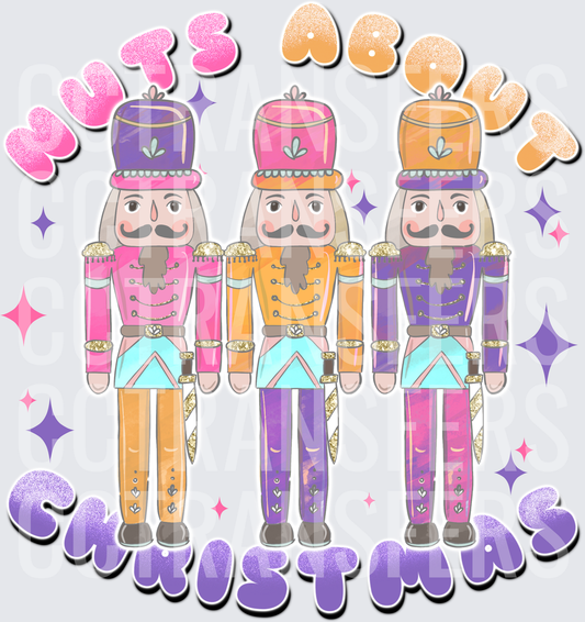 Nuts About Christmas Glitter Toy Soldiers Trio (DTF)