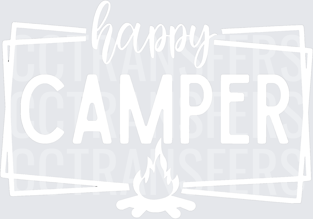 Happy Camper Campfire Script Bold Lettering (DTF)