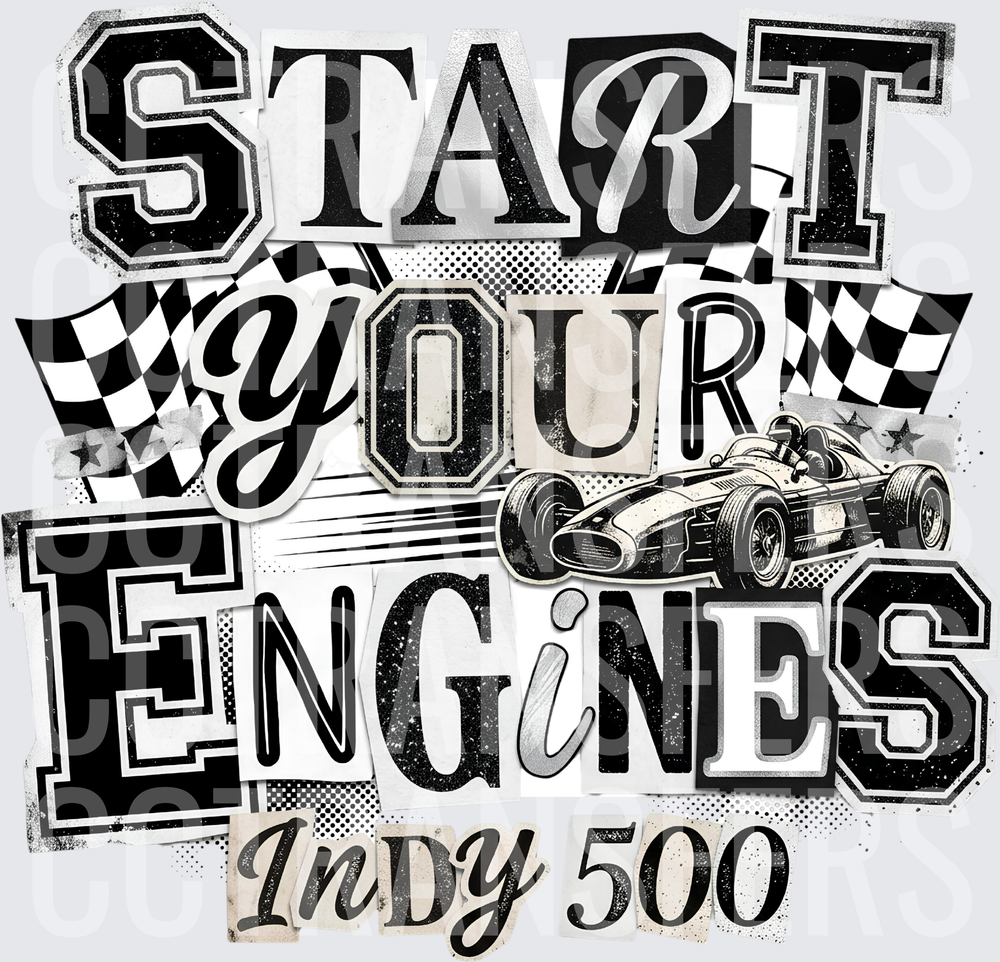 Start Your Engines Indy 500 Vintage Race Car (DTF)