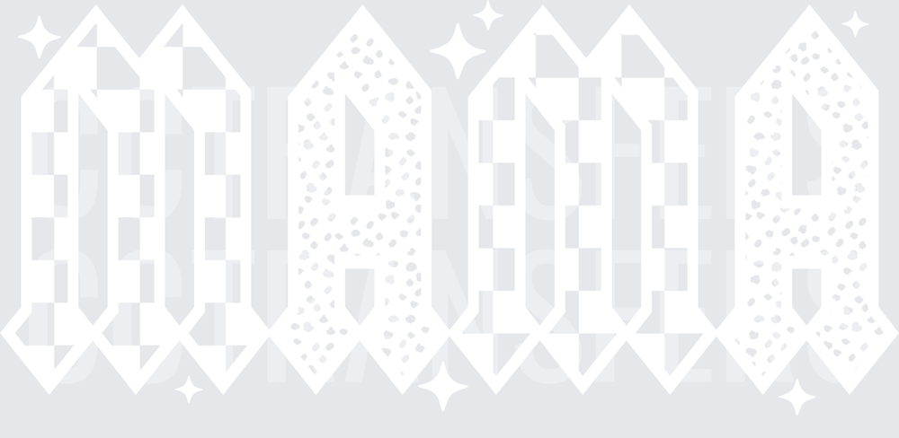 Bold Blank White Minimalist Clean Graphic (DTF)