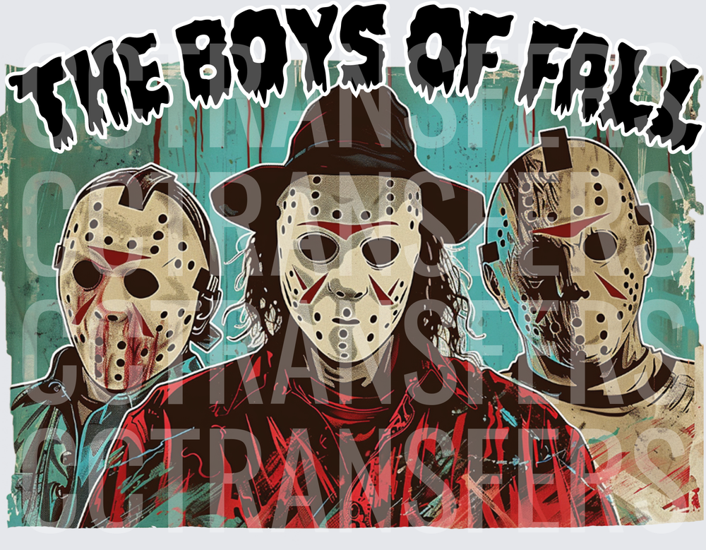 The Boys Of Fall Horror Masked Killers Halloween (DTF)
