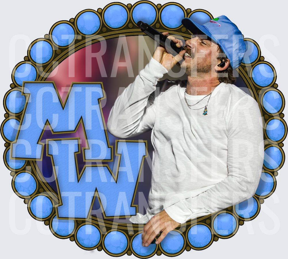 MW Blue Gem Circle Frame Singer Performing Live (DTF)