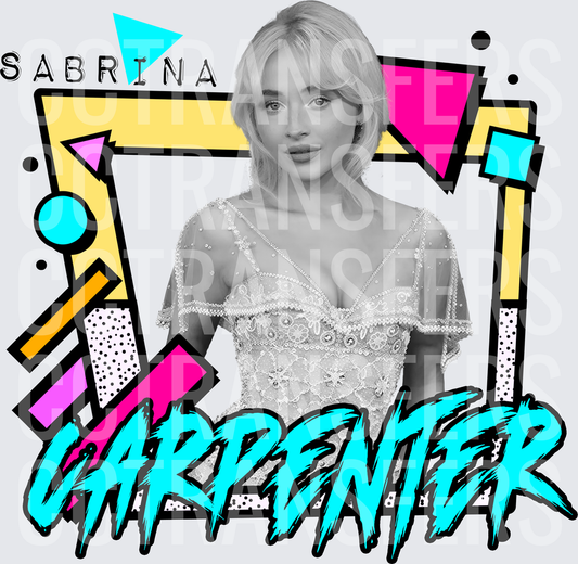 Sabrina Carpenter Retro 90s Pop Art Graphic (DTF)