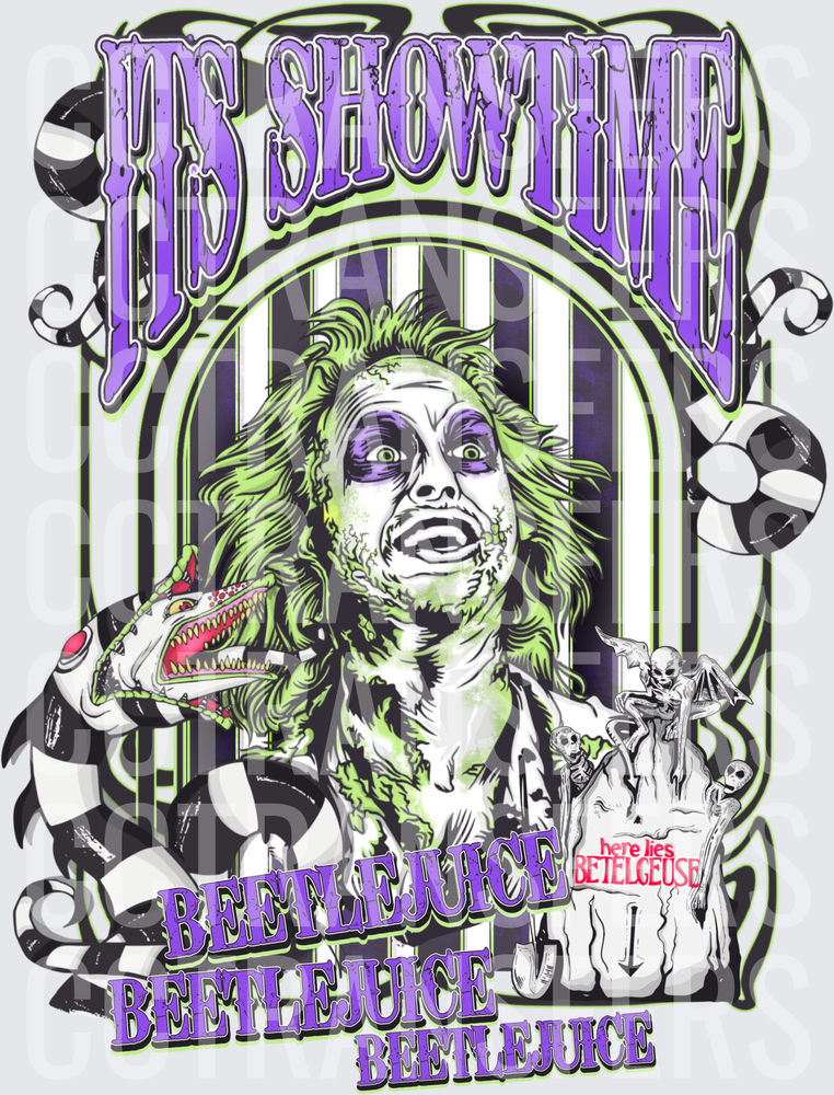 It's Showtime Ghost Ghoul Striped Suit Snake Graveyard (DTF)