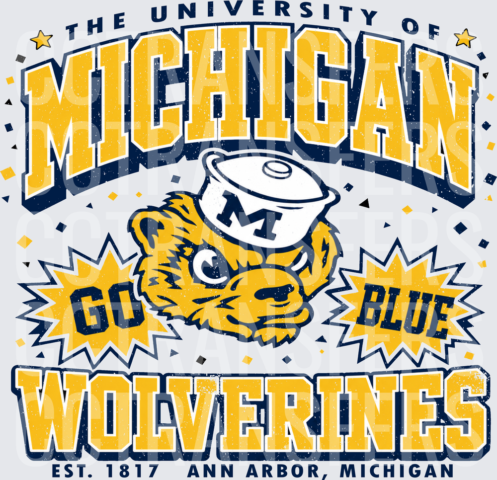 Go Blue Wolverines Est. 1817 Ann Arbor Michigan (DTF)