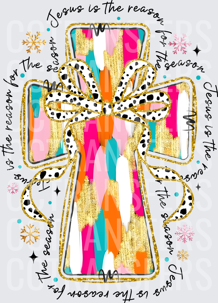 Jesus Is The Reason For The Season Cross Bow (DTF)