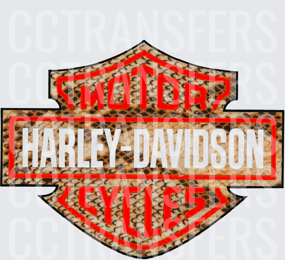 Snakeskin Motor Cycles Bar Shield Logo (DTF)