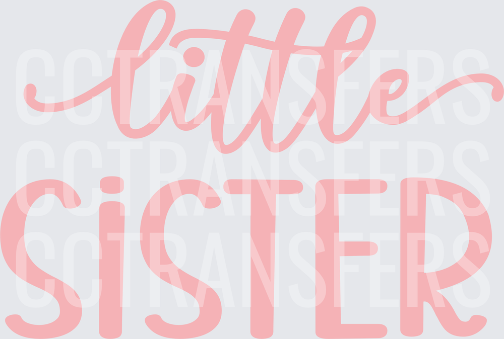 Little Sister Script and Bold Pink Typography (DTF)