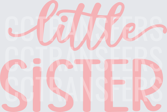 Little Sister Script and Bold Pink Typography (DTF)