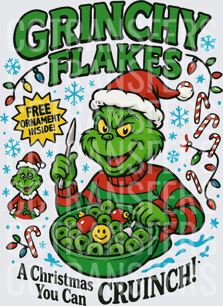 Flakes A Christmas You Can Cruinch G-Man Cereal (DTF)