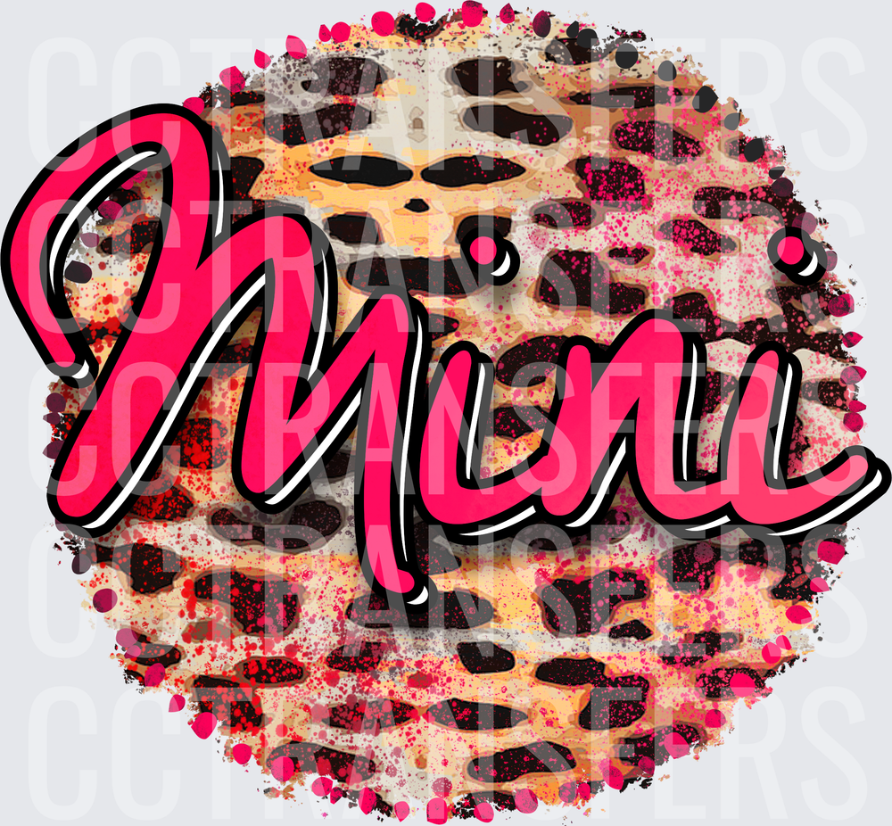 Mini Leopard Print Circle Splatter Design (DTF)