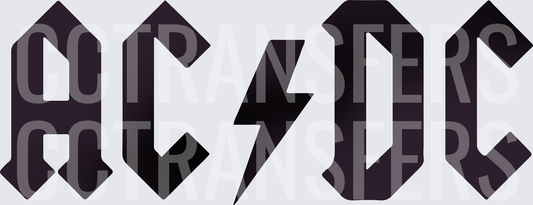 Classic Rock Band Logo with Lightning Bolt (DTF)