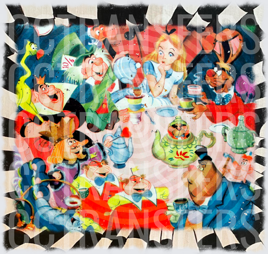 Whimsical Tea Party Chaos with Blonde Girl and Friends (DTF)