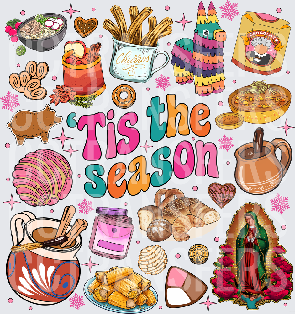 Tis The Season Mexican Holiday Foods and Icons (DTF)