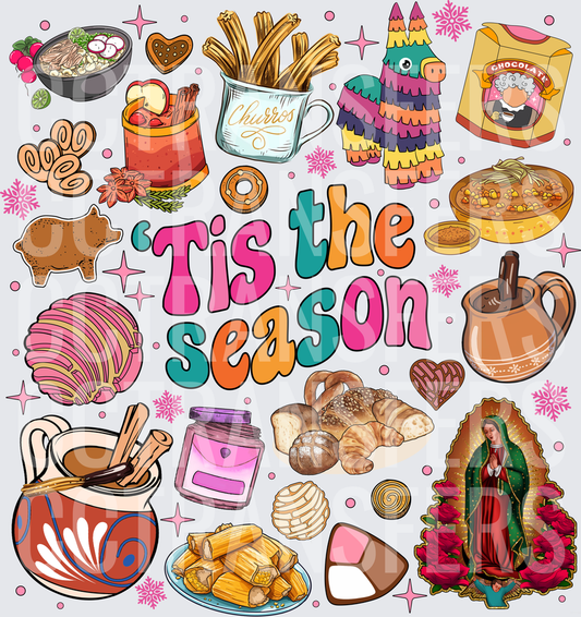 Tis The Season Mexican Holiday Foods and Icons (DTF)