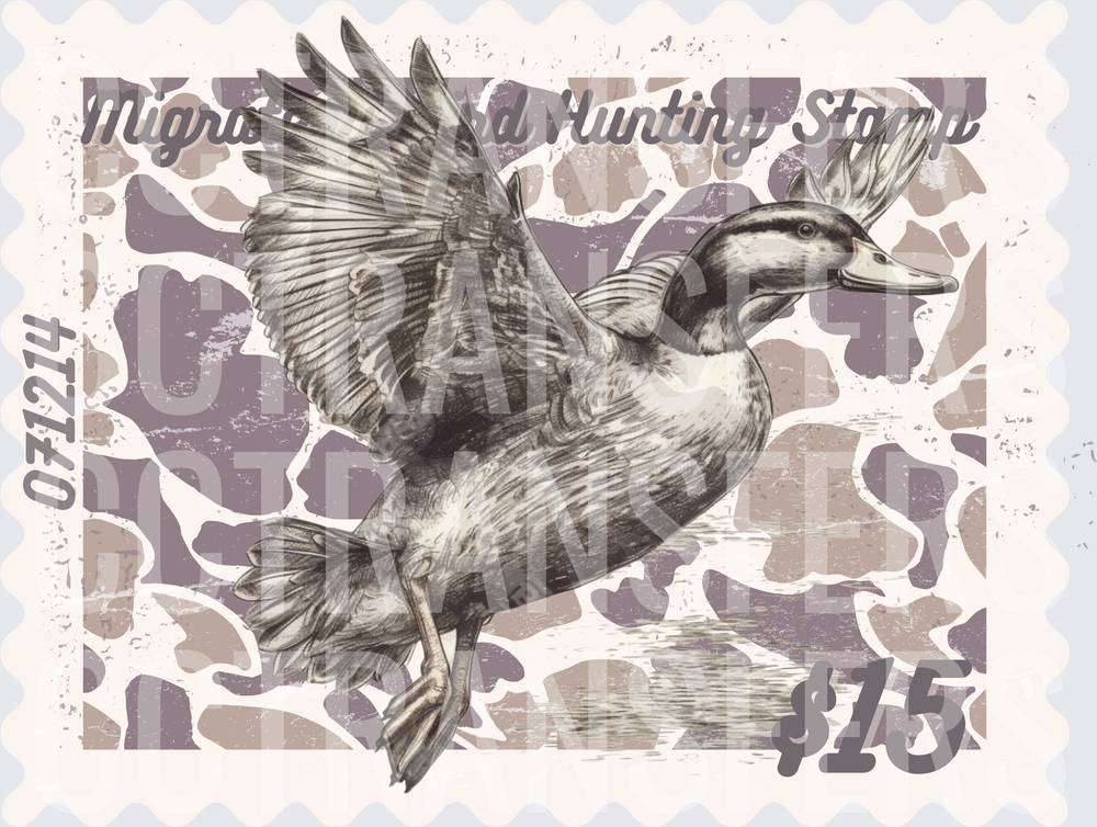 Migratory Bird Hunting Stamp Duck Camo $15 (DTF)