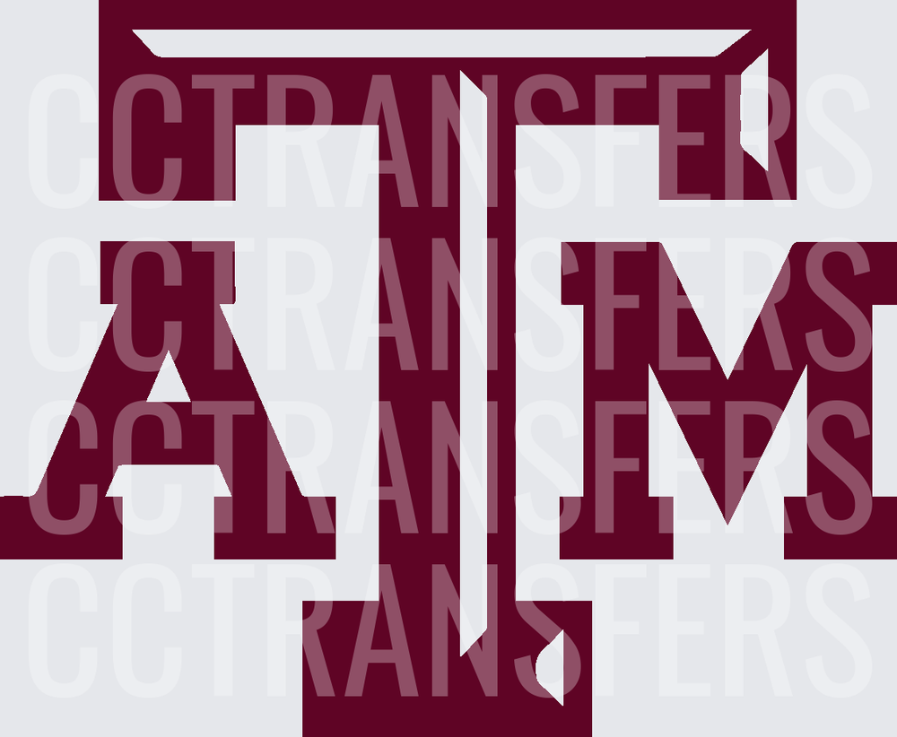 Maroon Interlocking ATM Bold Letter Logo (DTF)