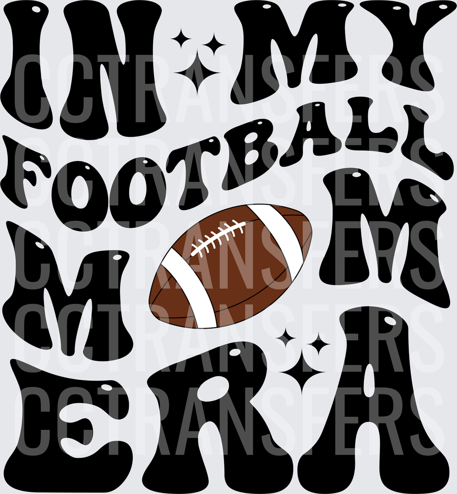In My Football Mom Era Retro Groovy Design (DTF)