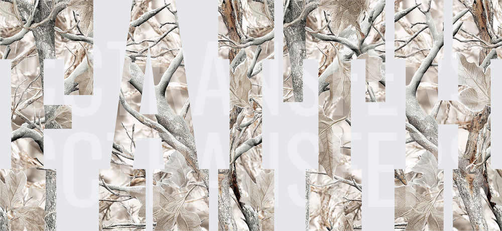 FAITH Winter Snow Camo Trees Word Art (DTF)