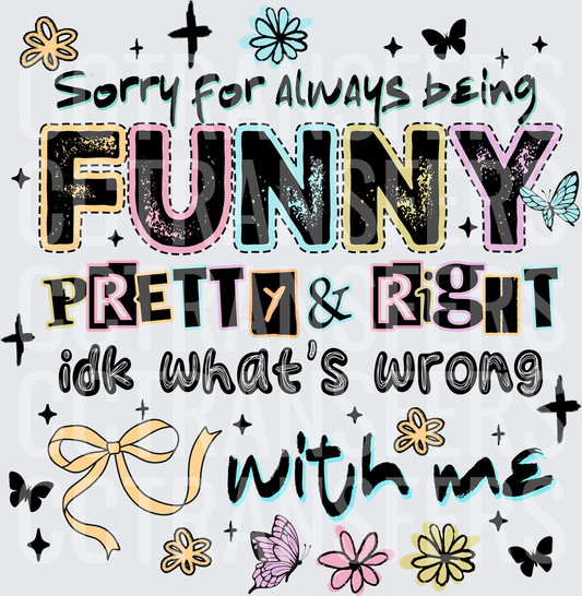 Sorry For Always Being Funny Pretty & Right IDK What's Wrong With Me (DTF)