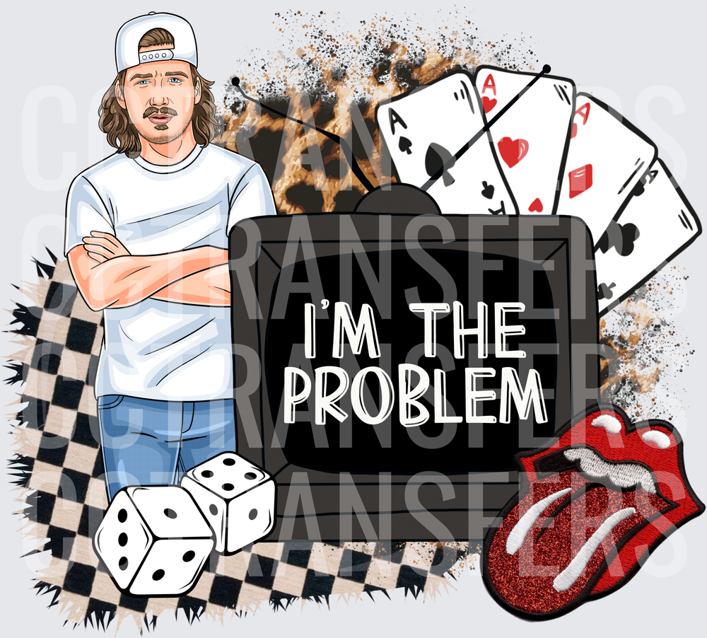 I'm The Problem Guy With Dice Cards Retro TV (DTF)
