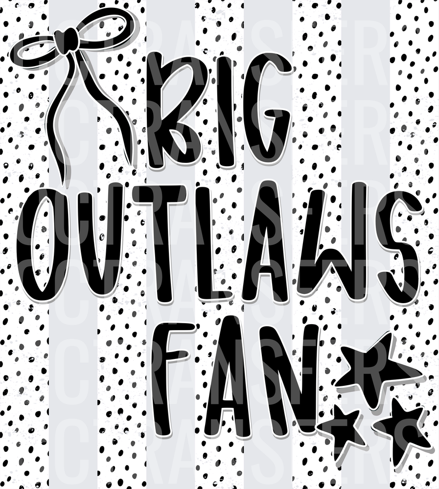 Big Outlaws Fan Bow Stars Dalmatian Dot (DTF)