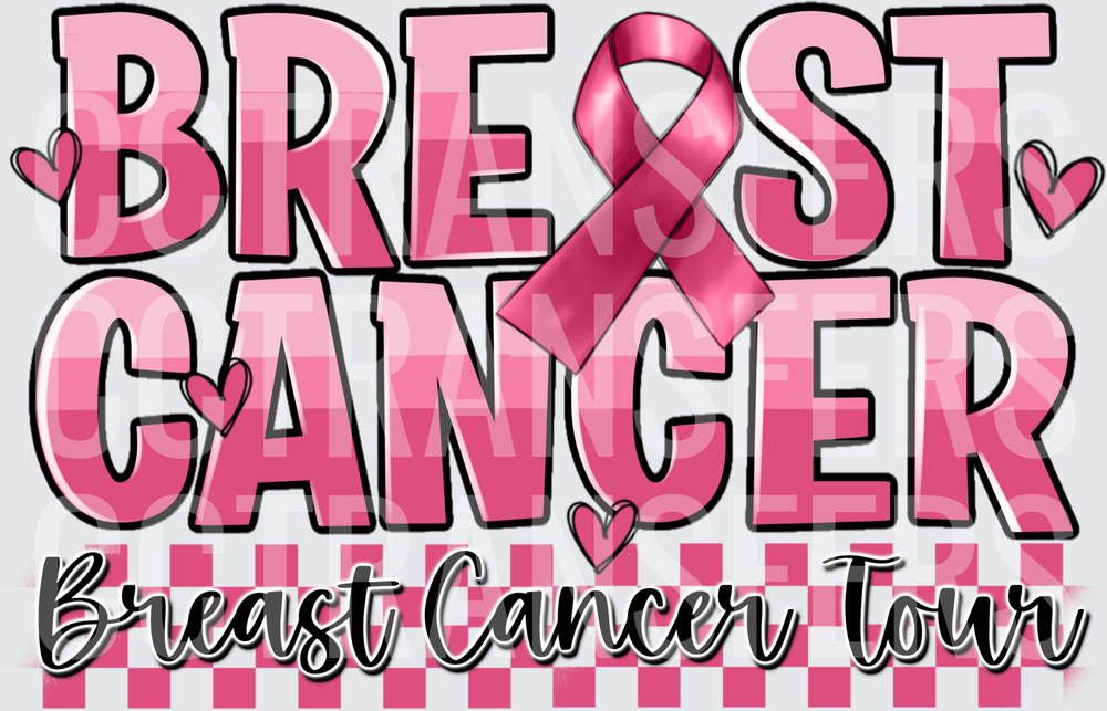 Breast Cancer Tour Pink Ribbon Awareness Design (DTF)