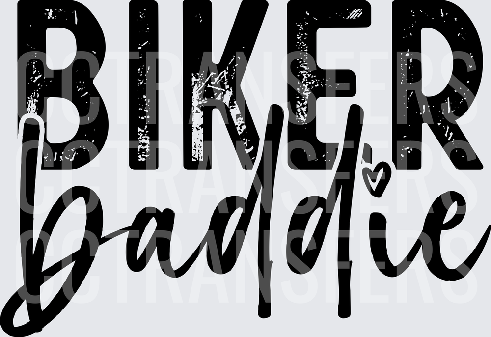 Biker Daddie Distressed Bold Script Design (DTF)
