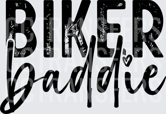 Biker Daddie Distressed Bold Script Design (DTF)