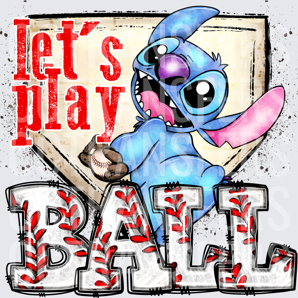 Let's Play Ball Blue Alien Baseball Home Plate (DTF)